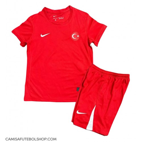 Camisa de time de futebol Turkey Replicas 2º Equipamento Infantil Europeu 2024 Manga Curta (+ Calças curtas)